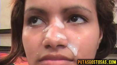 Tinkak aurpegian esperma egiten dio sexu analaren ondoren